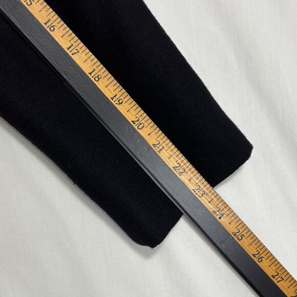 Apt 9 Wool Coat Womens L Hooded Black Belted Zipper/Snap Utility Pea Coat Chic - Picture 7 of 11